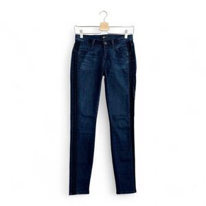 7 For All Man Kind Skinny Side Stripe Zip Pockets Jeans Size 26
